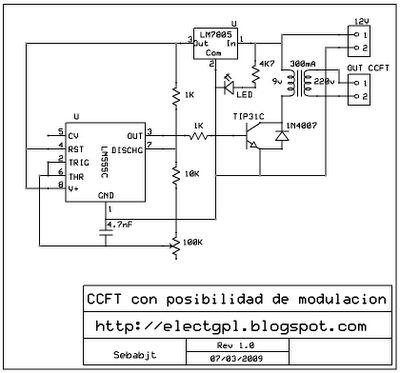 inversor de voltaje (fuente de lamparas LCD o Plasma)